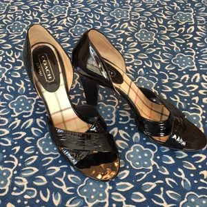 Coach Bardot Patent Leather Heel